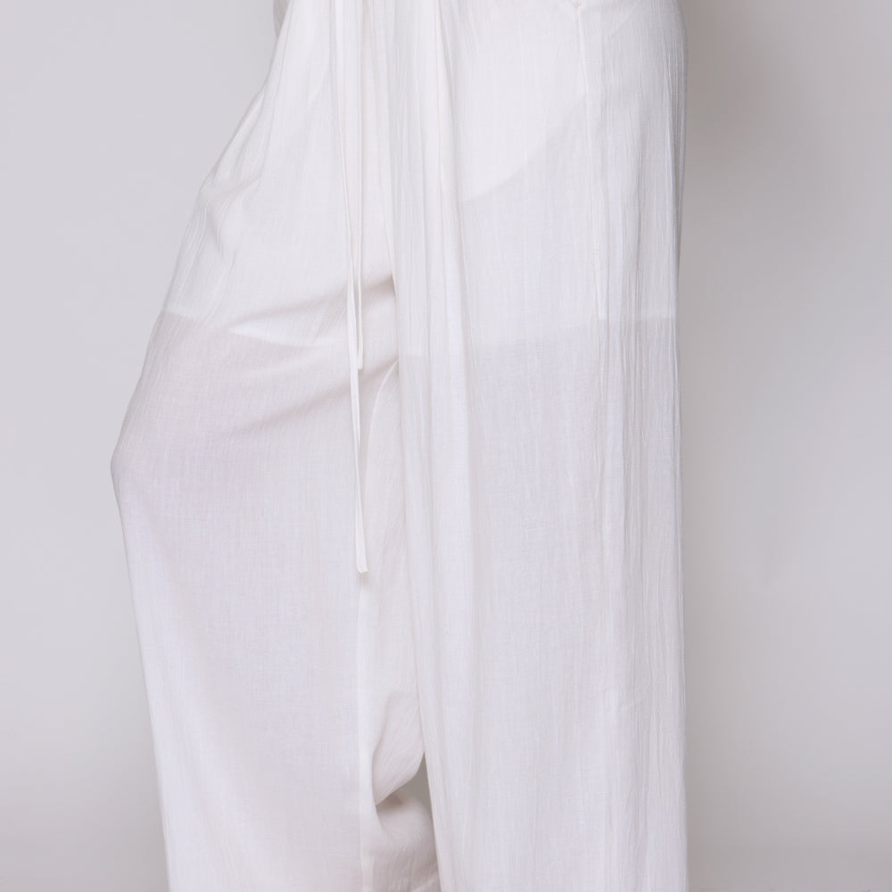 מכנס פשתן רחב