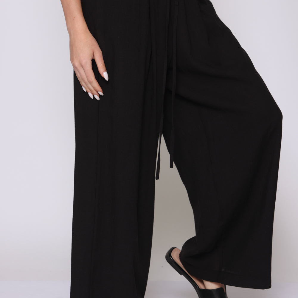 מכנס פשתן רחב