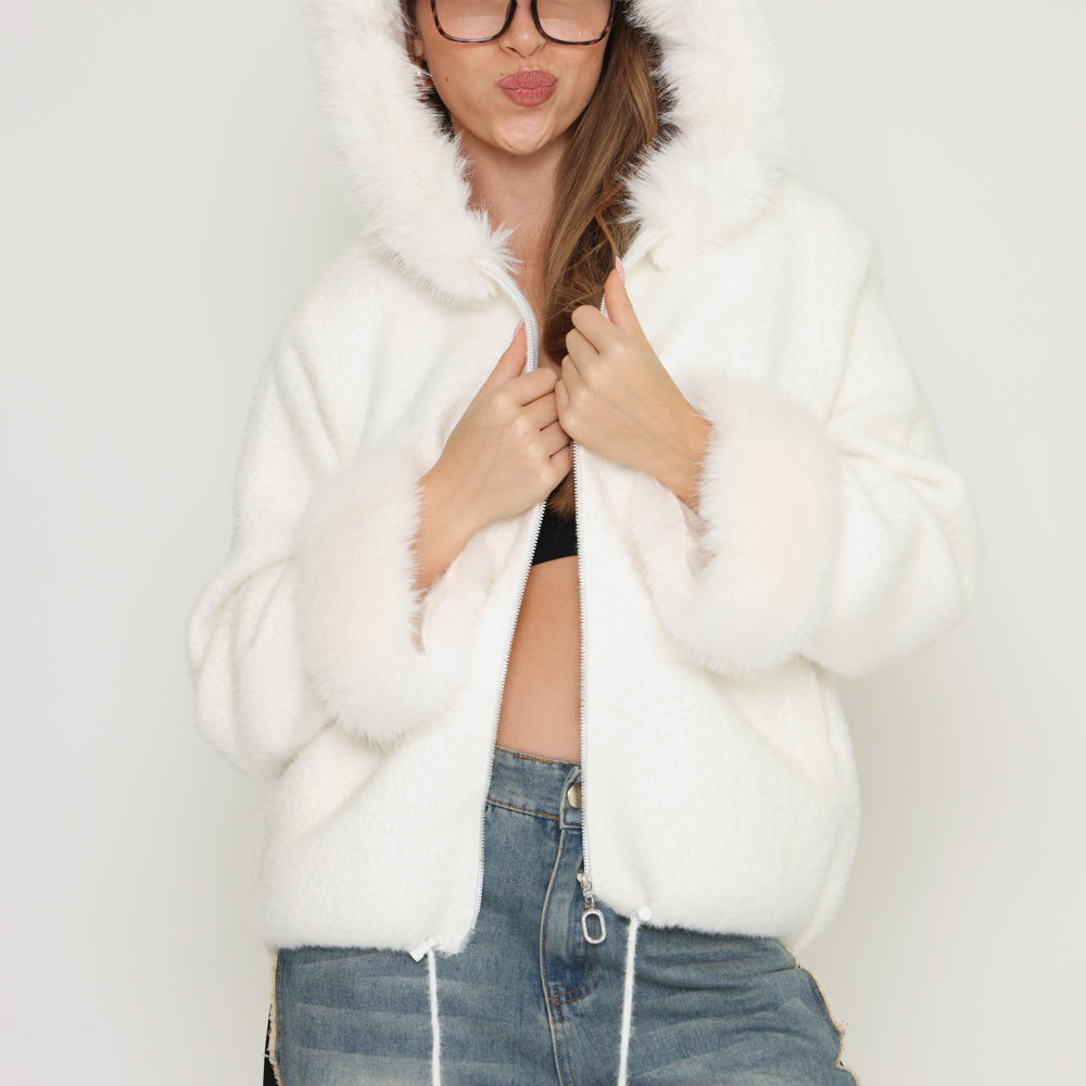 ג׳קט סריג קפוצ׳ון פרווה איכותי